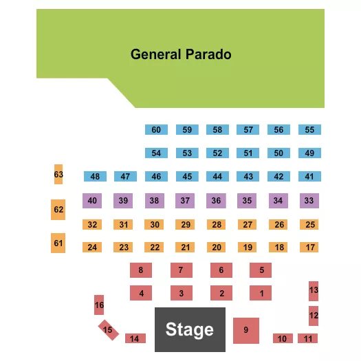 ENDSTAGE Seating Map Seating Chart