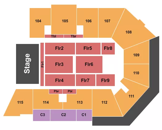 ENDSTAGE 5 Seating Map Seating Chart