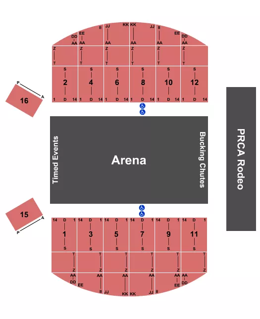 RODEO Seating Map Seating Chart