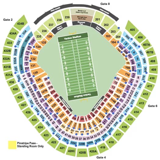 FOOTBALL Seating Map Seating Chart