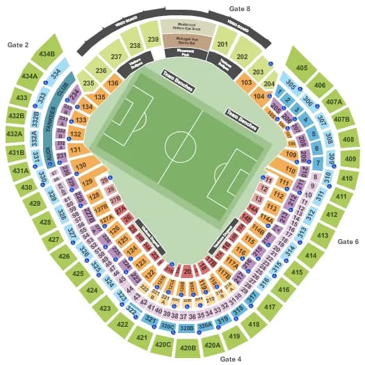 SOCCER Seating Map Seating Chart