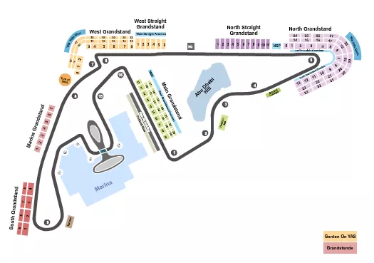 ABU DHABI GRAND PRIX Seating Map Seating Chart