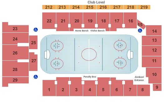 HOCKEY Seating Map Seating Chart
