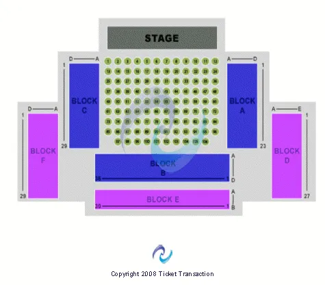 END STAGE Seating Map Seating Chart