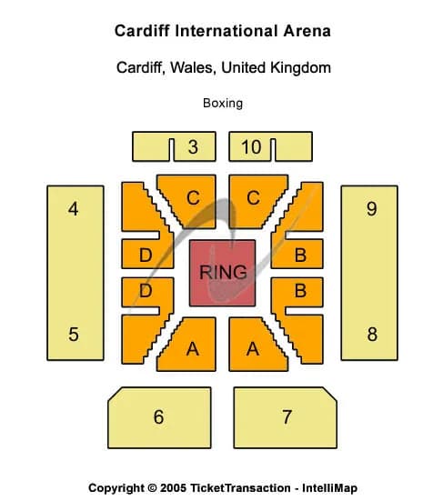  BOXING Seating Map Seating Chart