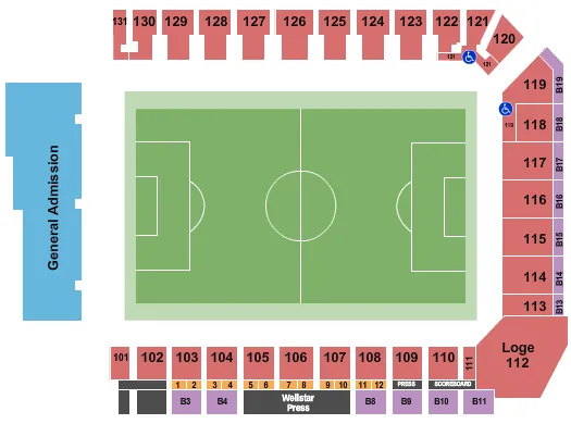  SOCCER Seating Map Seating Chart