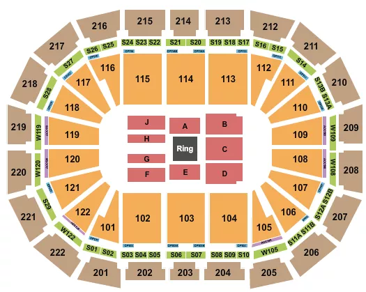  WWE Seating Map Seating Chart
