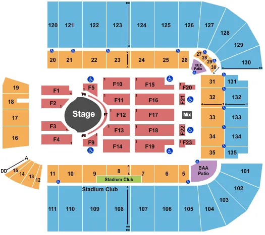  GARTH BROOKS Seating Map Seating Chart
