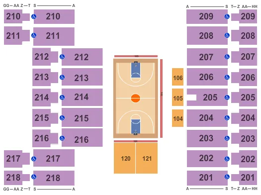  BASKETBALL Seating Map Seating Chart