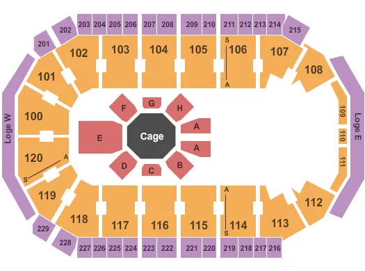  BOXING Seating Map Seating Chart