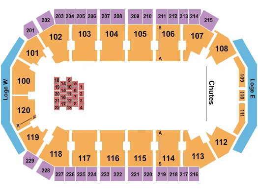  PBR Seating Map Seating Chart