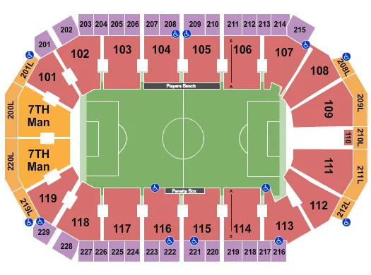  SOCCER Seating Map Seating Chart