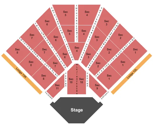  END STAGE Seating Map Seating Chart