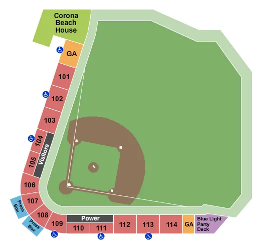  BASEBALL 2019 Seating Map Seating Chart