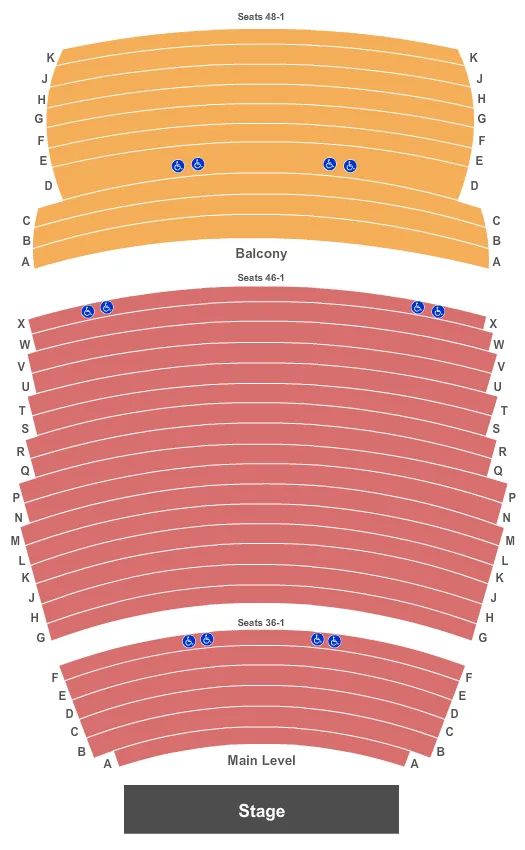  END STAGE Seating Map Seating Chart