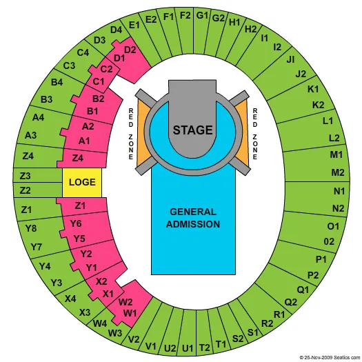  END STAGE Seating Map Seating Chart
