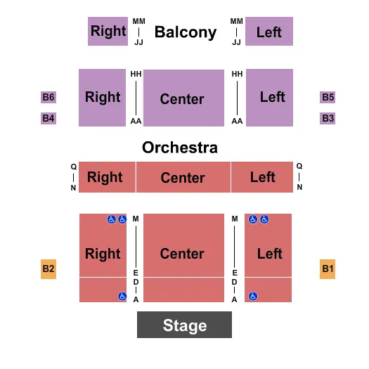  END STAGE Seating Map Seating Chart