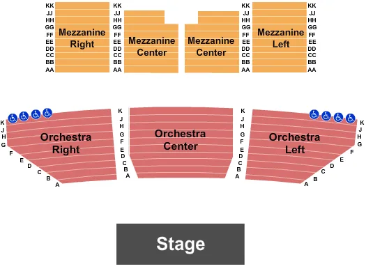  END STAGE Seating Map Seating Chart