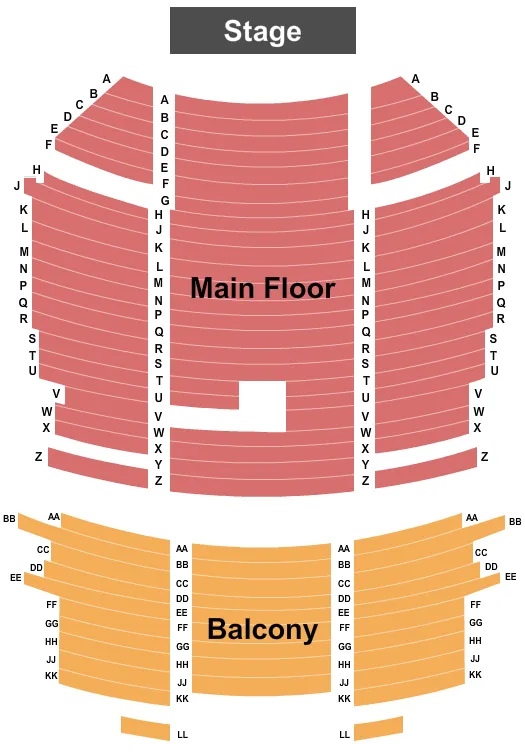  END STAGE Seating Map Seating Chart