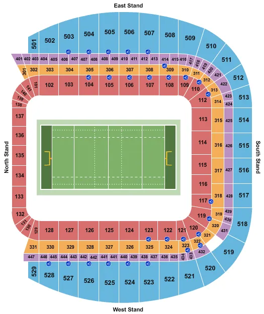  RUGBY Seating Map Seating Chart