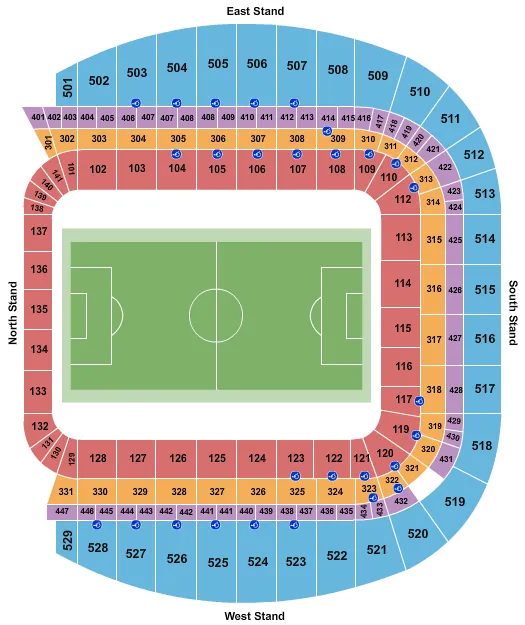 SOCCER Seating Map Seating Chart