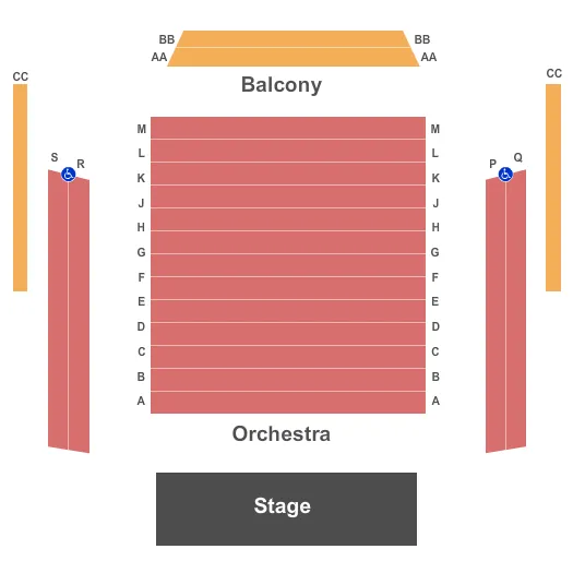 YOUNG CENTRE FOR THE PERFORMING ARTS BAILLIE THEATRE STAGE BAILLIE THEATRE STAGE Seating Map Seating Chart
