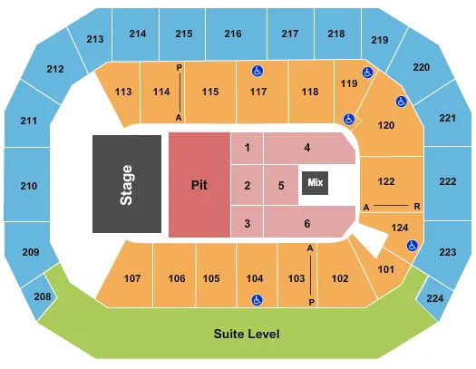  THE 1975 Seating Map Seating Chart