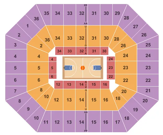  BASKETBALL Seating Map Seating Chart