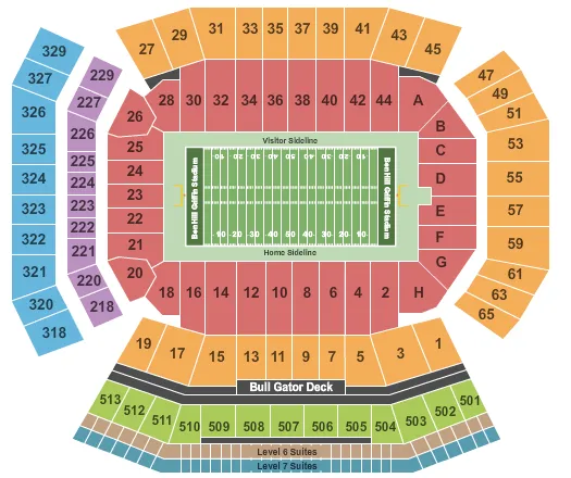  FOOTBALL Seating Map Seating Chart