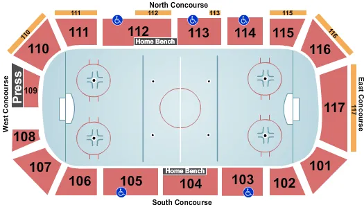  HOCKEY Seating Map Seating Chart
