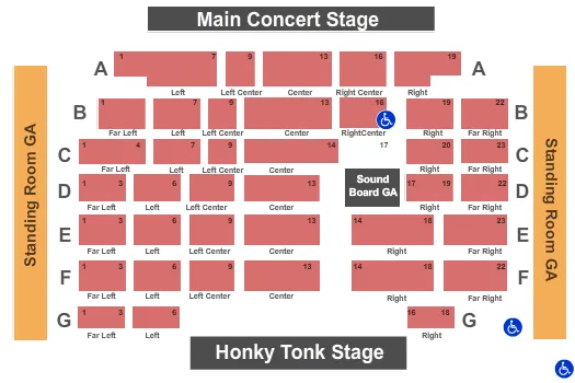  END STAGE Seating Map Seating Chart