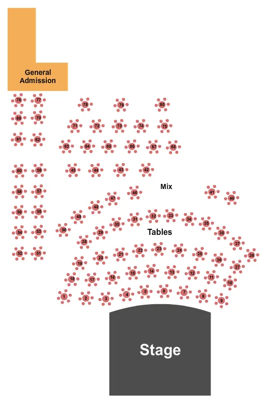  ENDSTAGE 2 Seating Map Seating Chart