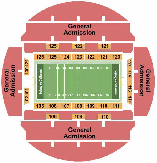  FOOTBALL Seating Map Seating Chart