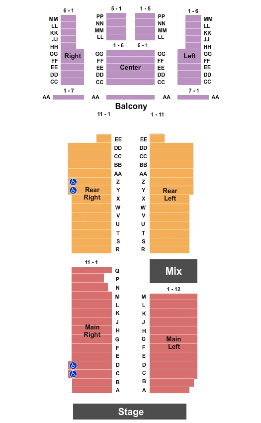  ENDSTAGE 2 Seating Map Seating Chart