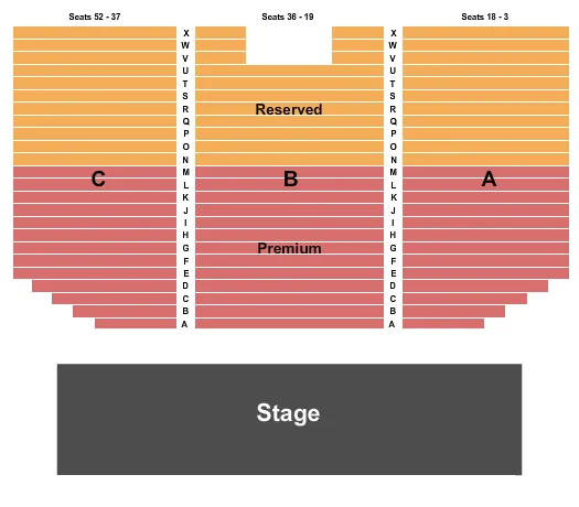  END STAGE Seating Map Seating Chart