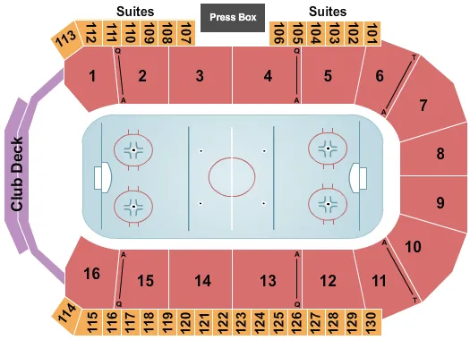  HOCKEY Seating Map Seating Chart