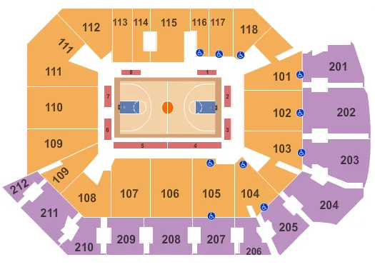  BASKETBALL Seating Map Seating Chart