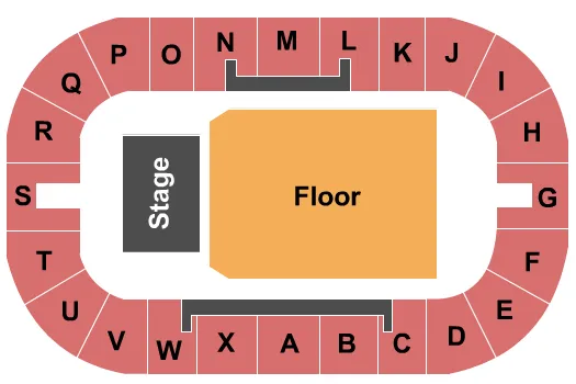  END STAGE GA Seating Map Seating Chart