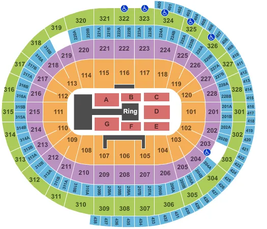  WWE Seating Map Seating Chart