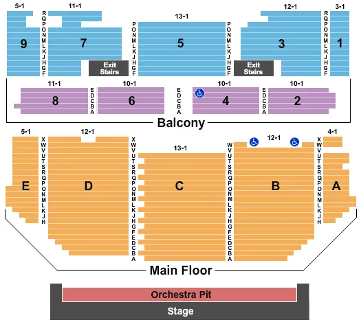  END STAGE Seating Map Seating Chart