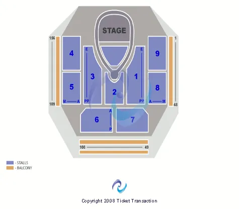  T STAGE Seating Map Seating Chart