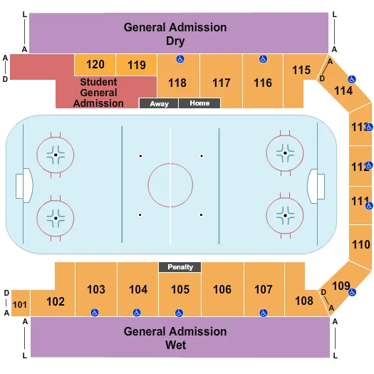  HOCKEY Seating Map Seating Chart