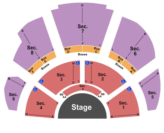  END STAGE Seating Map Seating Chart