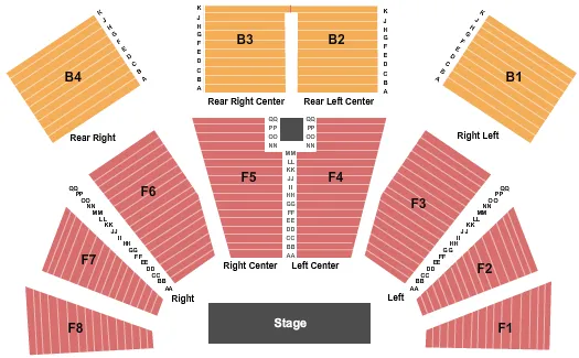  END STAGE Seating Map Seating Chart