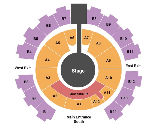 CELEBRITY THEATRE AZ CENTER STAGE Seating Map Seating Chart