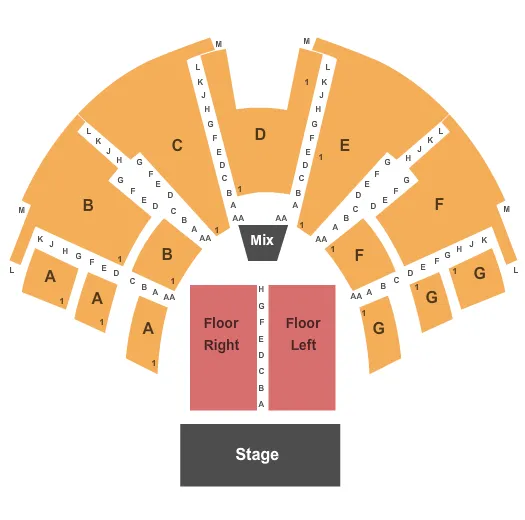  ENDSTAGE Seating Map Seating Chart