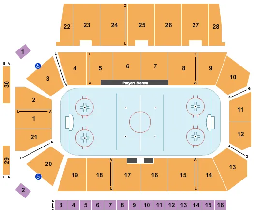  HOCKEY 2019 20 Seating Map Seating Chart