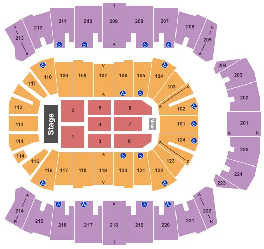  END STAGE Seating Map Seating Chart