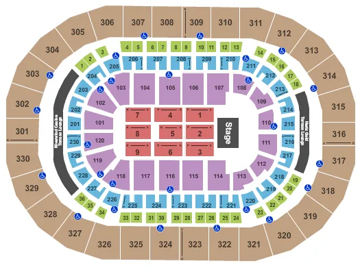 END STAGE Seating Map Seating Chart
