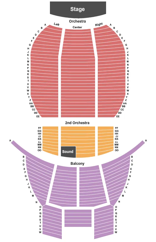 END STAGE Seating Map Seating Chart